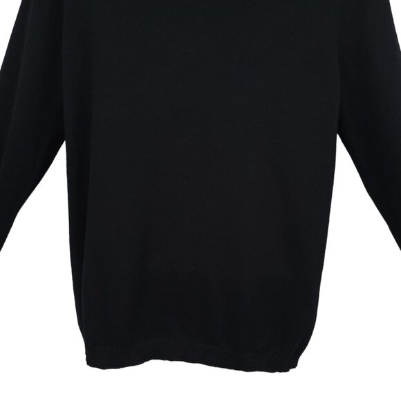 Chicos Pullover Sweater Womens Size 1 US 8 Cowl Neck Top Long Sleeve Black - Picture 8 of 12